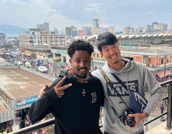 Scenic travel photography session overlooking Addis Ababa skyline with private guide