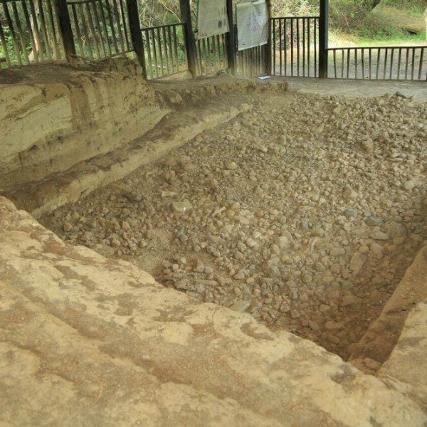 Excavated prehistoric site at Melka Kunture